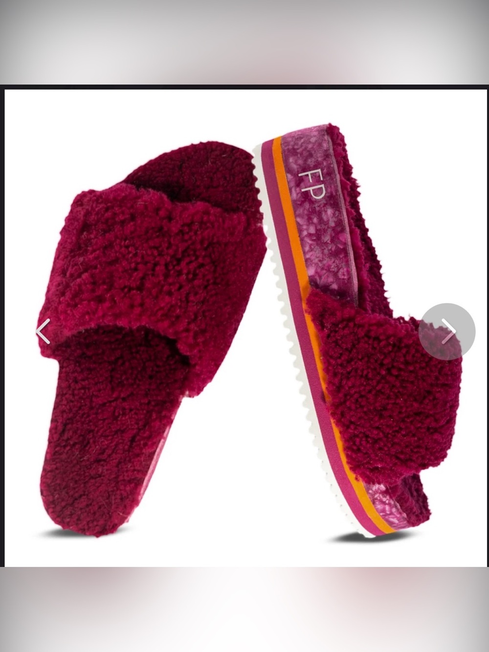 NWOT Free People Cito Slides (Berry)